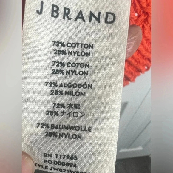 NEW J Brand Orange Cherry Tomato Sleeveless Sweater - Picture 3 of 9